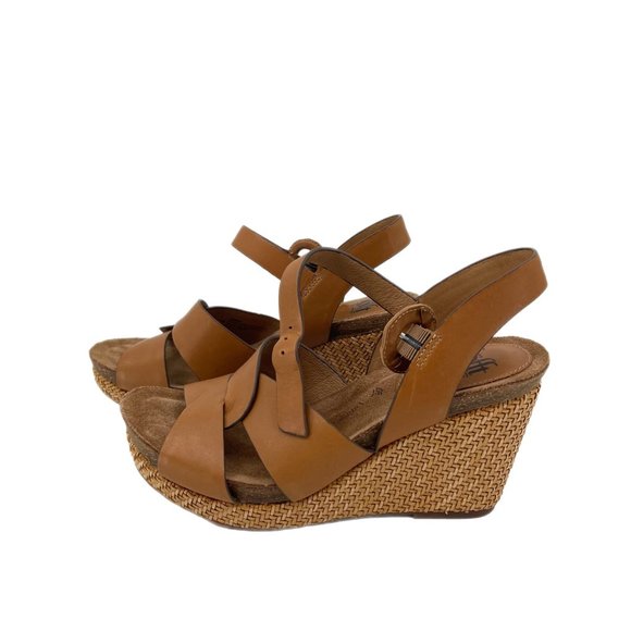 Sofft Brown Leather Platform Wedges | High Heels, Size 7.5 - Picture 2 of 7